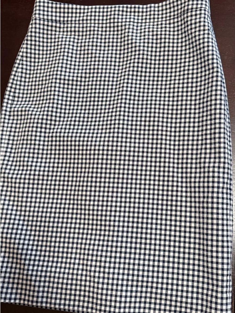 J. Crew Black and White Gingham Pencil Skirt